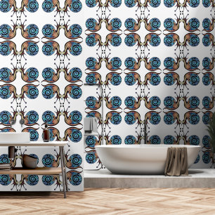 moderne retro-effect slak behang