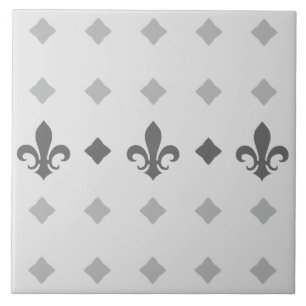 Moderne Retro Elegante Tegels Fleur de Lis Pattern Tegeltje