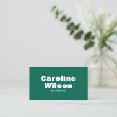 Moderne Retro Emerald Professionele Foto QR-code Visitekaartje (Staand voorkant)