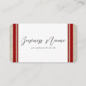 Moderne retro faux linnen QR-code sociale media Visitekaartje (Voorkant)