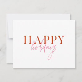 Moderne Retro Fel Kleurrijk Rood Roze Script Hond Feestdagenkaart