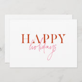 Moderne Retro Fel Kleurrijke Rode Roze Schrift Hon Feestdagenkaart (Voorkant / Achterkant)