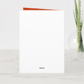 Moderne Retro Fel Kleurrijke Rood Oranje Hond Moed Feestdagen Kaart (Achterkant)