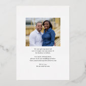 Moderne Retro FOLIE Wedding sparen de Kaart van de (Achterkant)