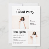 Moderne Retro Foto Afstuderen Kaart (Achterkant)