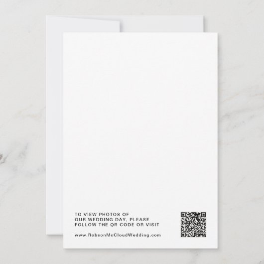 Moderne Retro Foto Elopement Aankondiging (Achterkant)