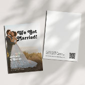 Moderne Retro Foto Elopement Aankondiging