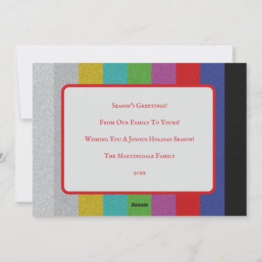 Moderne Retro foto Kerstvakantie Feestdagenkaart (Achterkant)