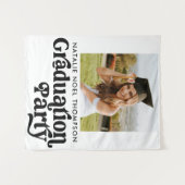 Moderne Retro Foto Moderne Groovy Graduation Party Wandkleed (Voorkant (horizontaal))