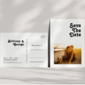 Moderne Retro-foto opslaan Datum invullen Uitnodiging Briefkaart