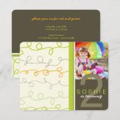 Moderne Retro Fun Art Scribbles Foto Kinderen Verj Kaart (Voorkant / Achterkant)