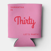 Moderne Retro Fun Bright gepersonaliseerd 30 verja Blikjeskoeler (Voorkant)