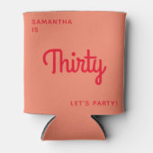 Moderne Retro Fun Bright gepersonaliseerd 30 verja Blikjeskoeler (Voorkant)