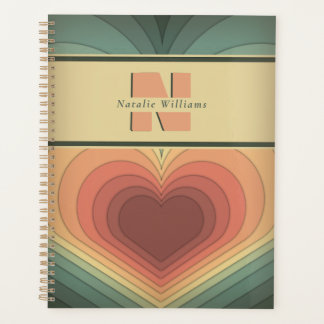Moderne Retro Funky Romantische Hartplanner Planner
