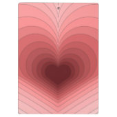 Moderne retro funky rood roze hart klembord (Achterkant)