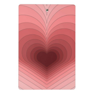 Moderne Retro Funky Rood Roze Hart Mini Klembord