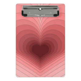 Moderne Retro Funky Rood Roze Hart Mini Klembord