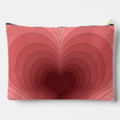 Moderne Retro Funky Rood Roze Hart Naaizak of Zakj Etui (Achterkant)