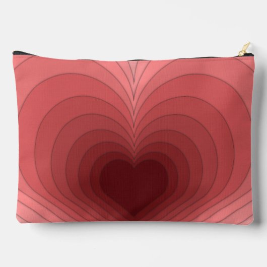 Moderne Retro Funky Rood Roze Hart Naaizak of Zakj Etui (Achterkant)