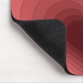 Moderne retro funky roze rode hart mousepad muismat (Hoek)