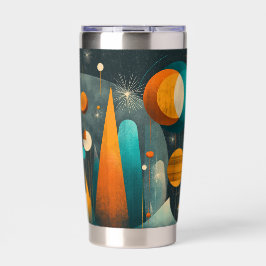 ✨Moderne Retro Futuristische Ruimte Abstracte Kuns Geïsoleerde Drinkbeker