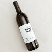 Moderne retro, gemaakt van het eervolle voorstel W Wijn Etiket