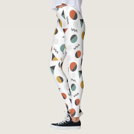 Moderne retro geometrie vormen leggings (Links)