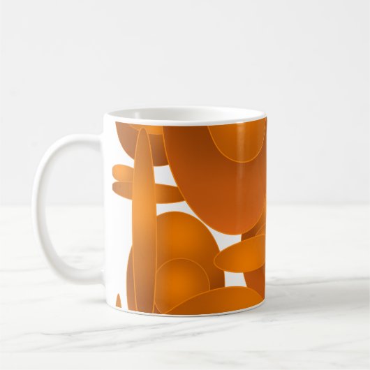 Moderne Retro Geometrisch Ontwerp Koffiemok (Links)