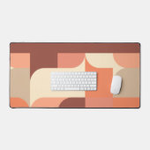 Moderne Retro Geometrische Abstracte Grote Bureaum Bureaumat (Keyboard & Muis)