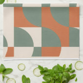 Moderne Retro Geometrische Keukenhanddoek (Gevouwen)