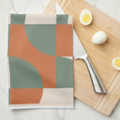 Moderne Retro Geometrische Keukenhanddoek (Quarter Fold)