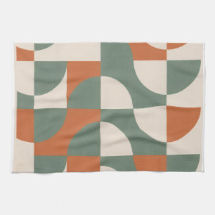 Moderne Retro Geometrische Keukenhanddoek
