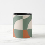Moderne Retro Geometrische Matglazen Mok (Midden)