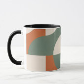 Moderne Retro Geometrische Matglazen Mok (Links)