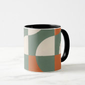 Moderne Retro Geometrische Matglazen Mok (Voorkant rechts)