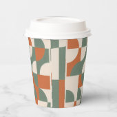 Moderne Retro Geometrische Papieren Beker (Links)