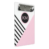 Moderne Retro Geometrische Pop Kunst met Monogram Mini Klembord (Schuin)