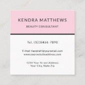 Moderne Retro Geometrische Pop Kunst met Monogram  Vierkante Visitekaartje (Achterkant)