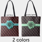Moderne Retro Geometrische Roos Choker Aangepaste Tote Bag