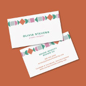 Moderne retro geometrische vormen chic visitekaartje