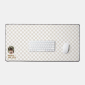 Moderne retro geruite patroonfoto bureaumat (Keyboard & Muis)