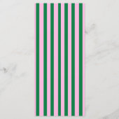 Moderne Retro Gestreepte Huwelijksinformatie Menu (Achterkant)