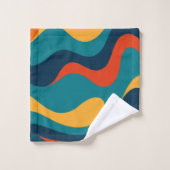 Moderne Retro Golf Abstract Patroon Bad Handdoek (Wasdoekje)