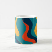 Moderne Retro Golf Abstract Patroon Koffiemok (Center)