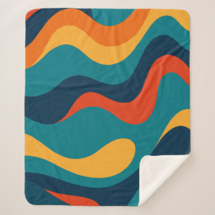 Moderne Retro Golf Abstract Patroon Sherpa Deken