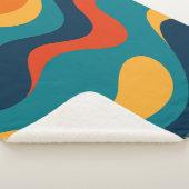 Moderne Retro Golf Abstract Patroon  Sherpa Deken (3/4)