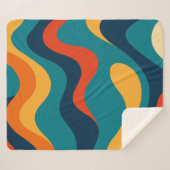 Moderne Retro Golf Abstract Patroon  Sherpa Deken (Voorkant (horizontaal))