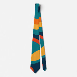Moderne Retro Golf Abstract Patroon Stropdas