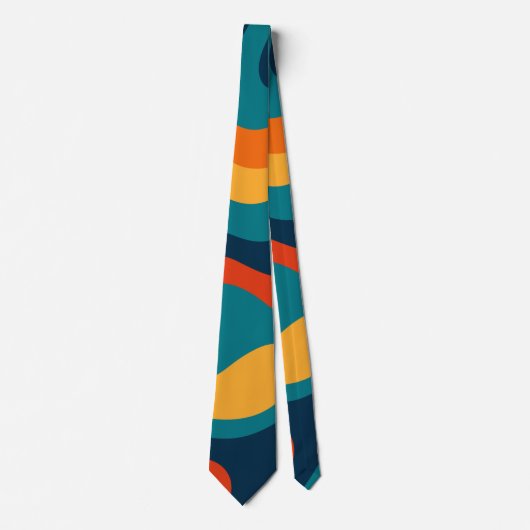 Moderne Retro Golf Abstract Patroon Stropdas (Voorkant)