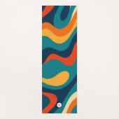 Moderne Retro Golvende Abstracte Patroon Yogamat (Voorkant)